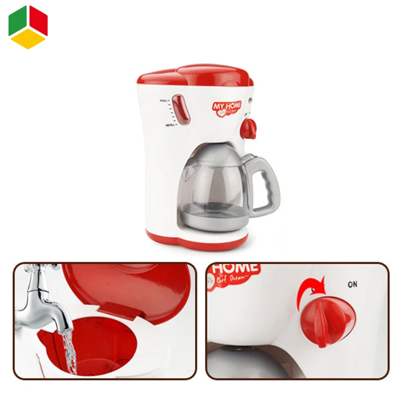 QS Toy New Releases Simulation Red Home Appliances Play House Whisk,Baender,Coffee Maker Pretend Mini Kitchen Toy for Sale