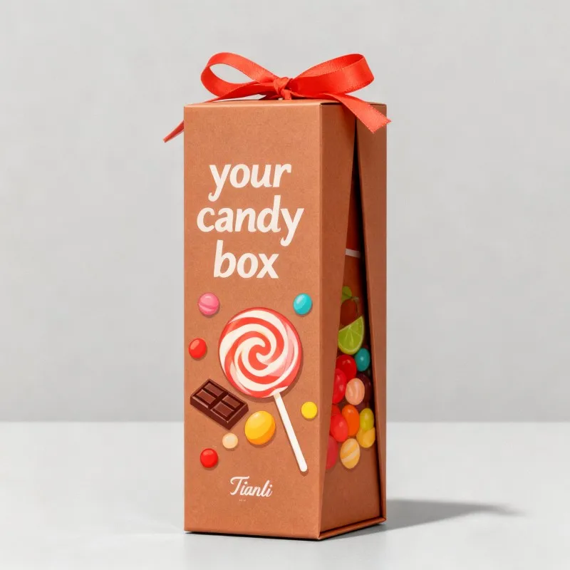 product high quality and cheap custom digital printing candy box with logo clear window box for cookies chocolate candies package-5