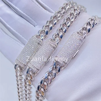 Men's Women's 8mm Gucci Link Bracelet Solid 925 Sterling Silver 5ct Diamond  ICY