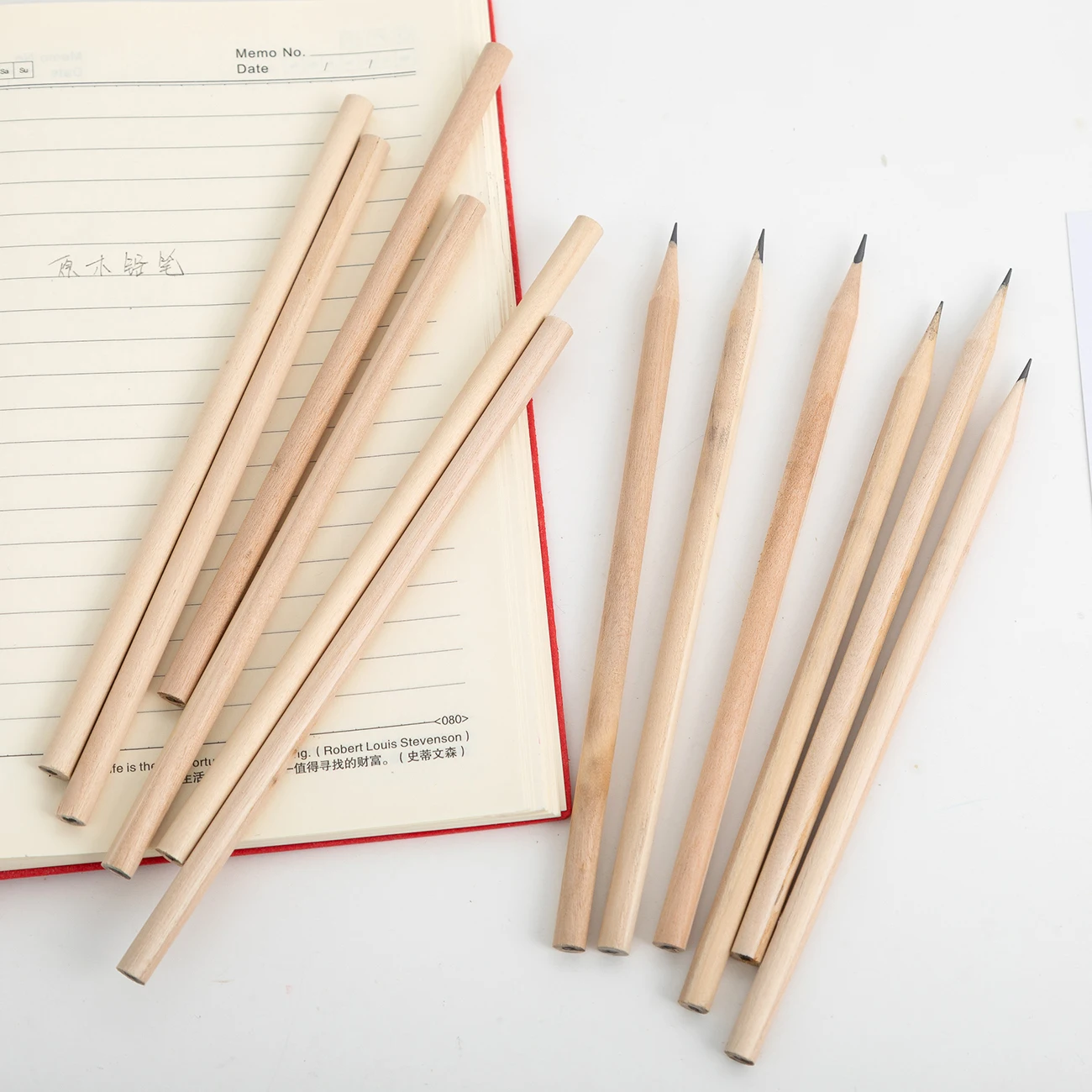 Personalised Printed HB Pencils with Erasers Natural 1pc  Gift Wood 