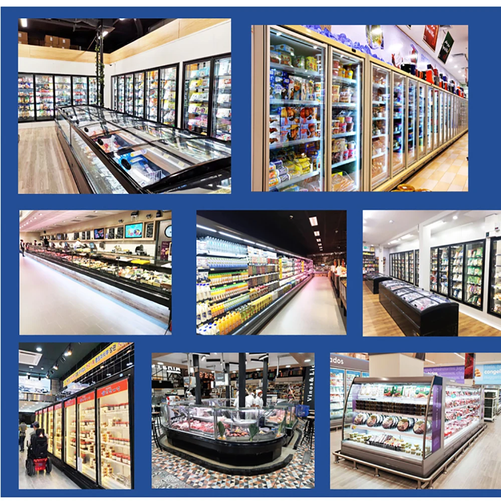 Supermarket Freezer Multideck Refrigerated Open Fridge Fruits Dairy Display Cabinet Display Chiller Cabinet