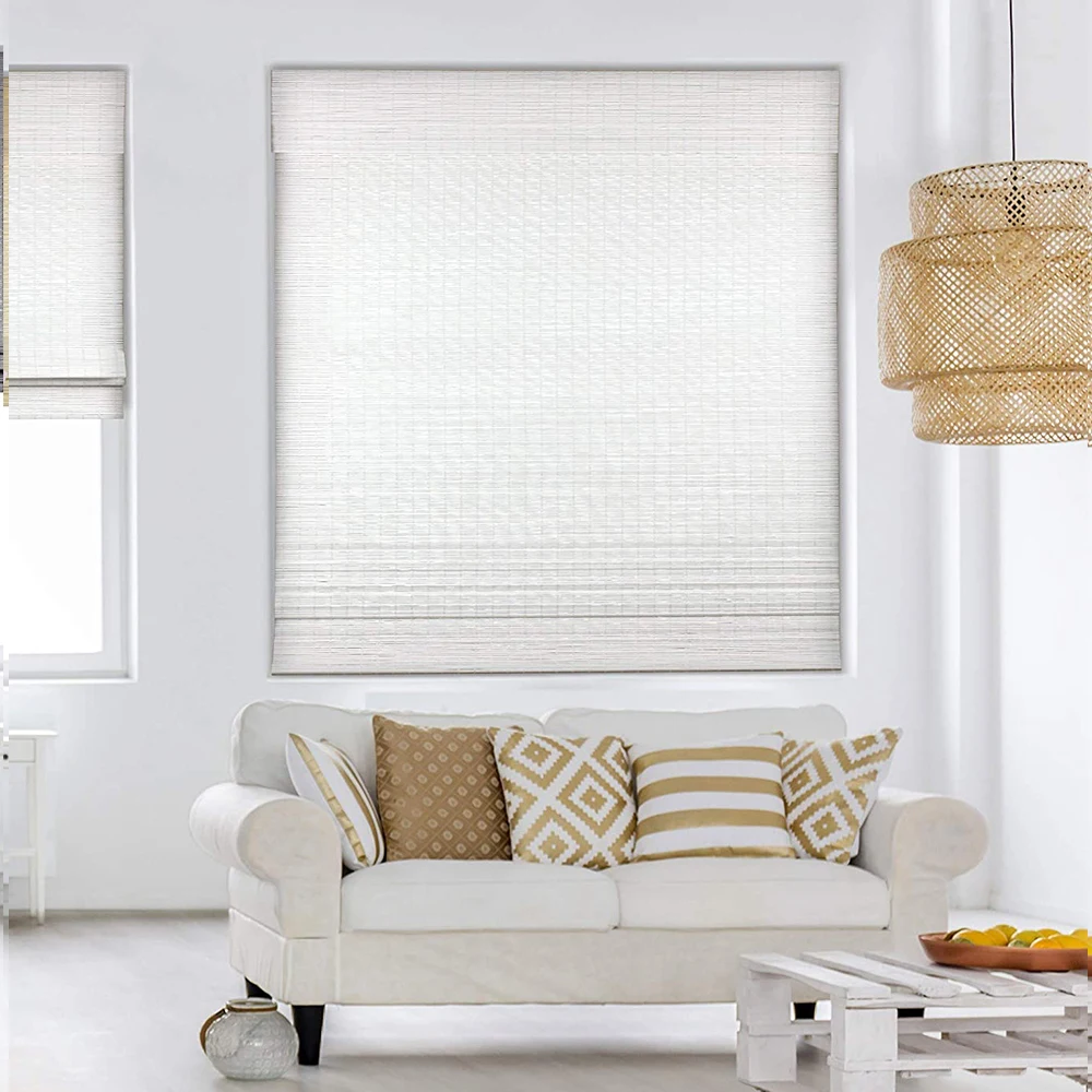 2021 New Factory Price Indoor Home Manual Window Shades Bamboo Roman Blinds