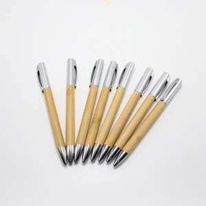 Hot Sale Eco Friendly Special Design Twist Action Bamboo Ballpoint Pen With  Custom LOGO