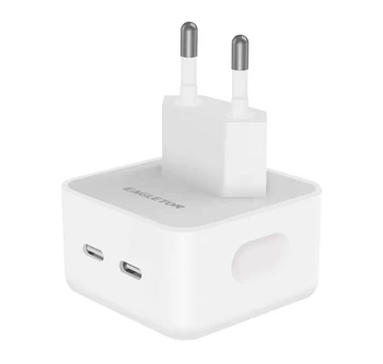 Travel Light and Charge Fast Charging 20W+20W Perfect for Home, Office, or Travel Dual USB-C Charger UK/US/EU/AU Plugs
