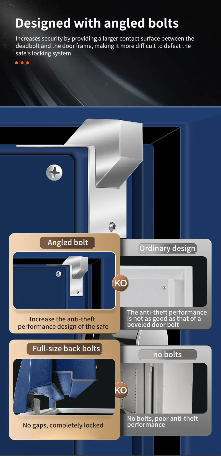 CEQSAFE Factory Direct Sales Biometric Jewelry Deposit Safes Box Heavy Home Metal Money Fireproof Safe Box manufacture