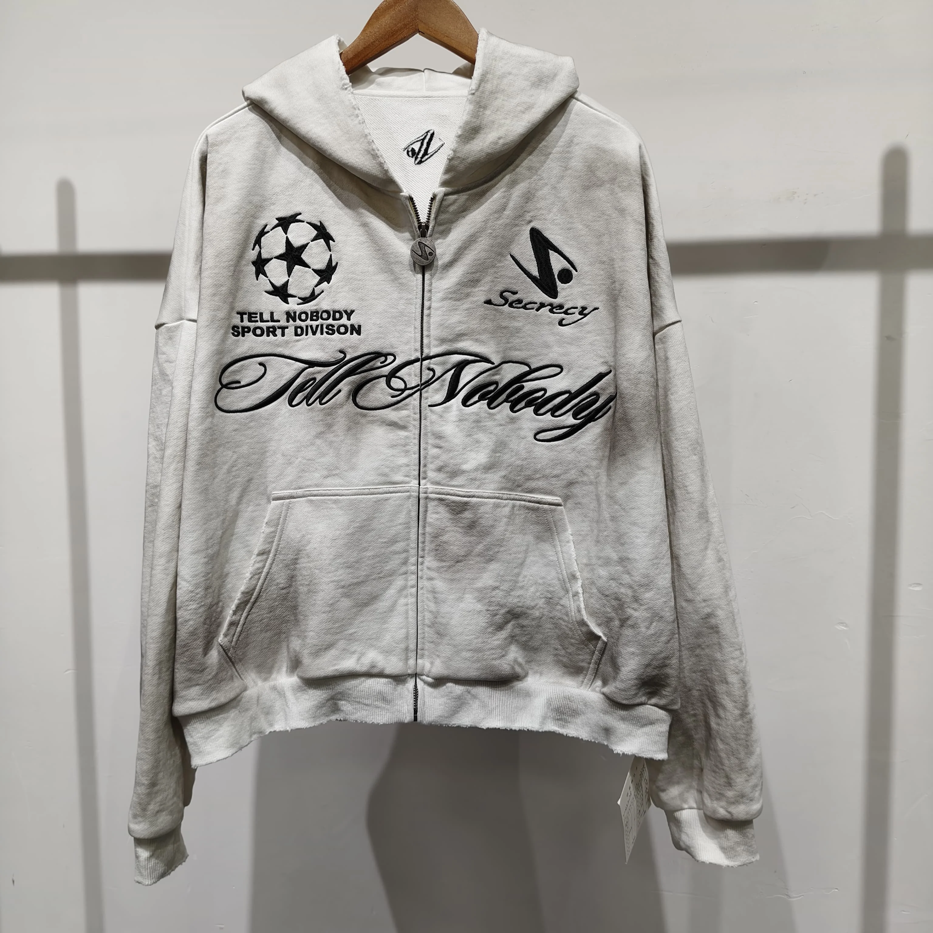 Streetwear Casual Hoodie Zipper Pullover Oversized Acid Wash Distressed Printed Graphic Sport Leisure Sweatshirt gallery 7