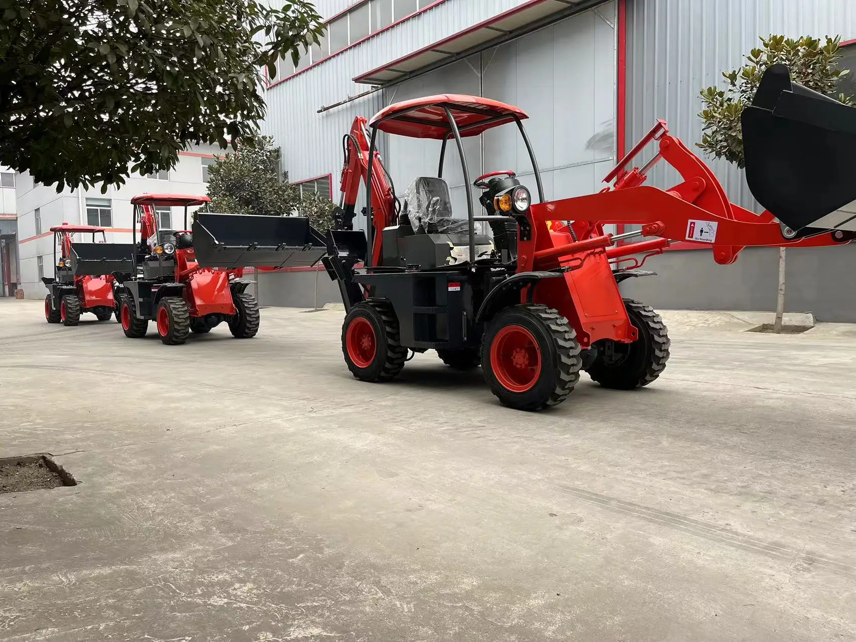 CE EPA New 5ton Mini Backhoe Loader - Compact Articulated 4WD Excavator ...