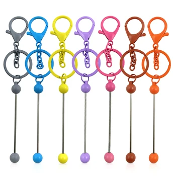 DIY Beadable Keychain Bars DIY Keychain Supplies Metal Beadable Keychain  Bar Blanks Bulk for Craft Jewelry Making