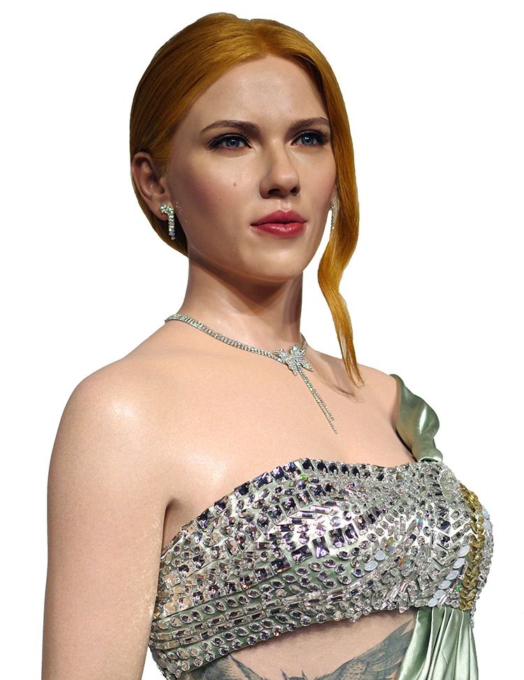 Super Realistic Attractive Female Celebrity Silicone Life Size Wax Figure For Indoor Playground