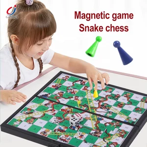 Fashion Design Travel Magnetic Chess Indoor Game Set Play Mat Desktop Toy Logic Snake and Ladder Board Game for Families