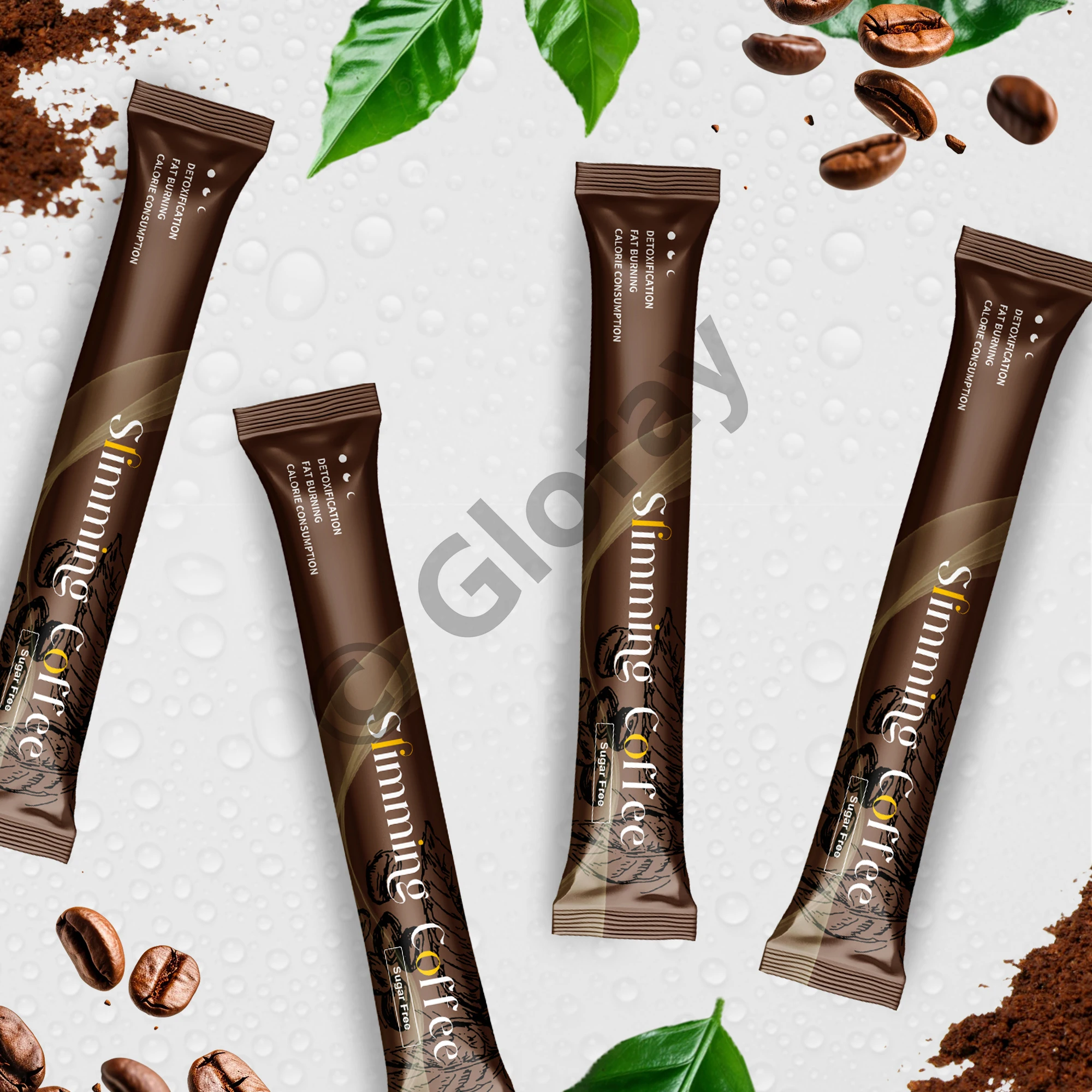 Slimming Coffee Sachet Easy-to-Carry Weight Loss Coffee for Metabolism Boost Fat Burning and Appetite Control Single Serve Stick