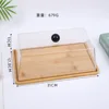 Square bamboo and wood tray with lid, 31*17.8*11CM