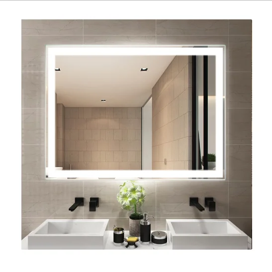 HIXEN 18-2B High Quality Customized Wall Mounted Glass Magic Touch Screen Dimmer Bath Lights Led Bathroom Mirrors