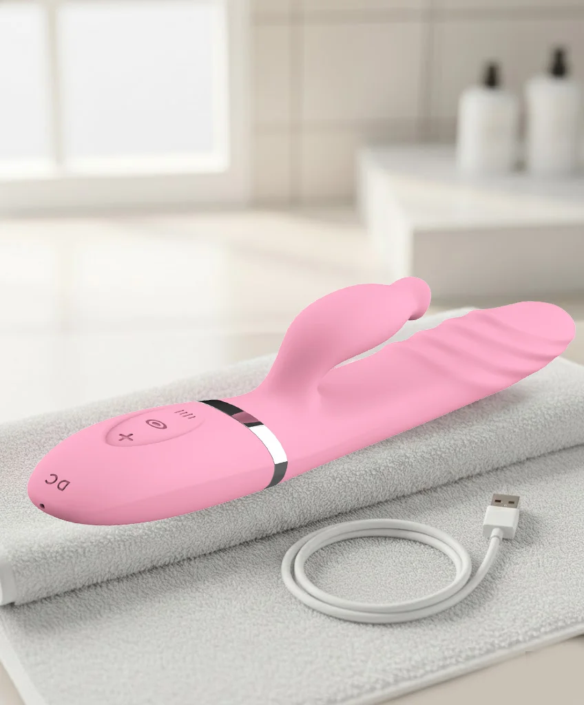 Stoender Rabbit-Vibrator mit 3 Sto- und 10 Vibrationsmodi G-Punkt- und  Klitoris-Stimulator fr Frauen und Paare Silikon-Sexspielzeug