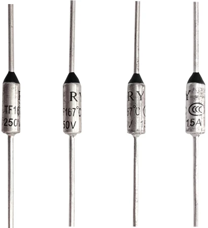 RY Non-resettable Thermal Fuse Metal Thermal Link Cutout Fuses Low Resistance 250V 10a Thermal Fuses for Home Appliance