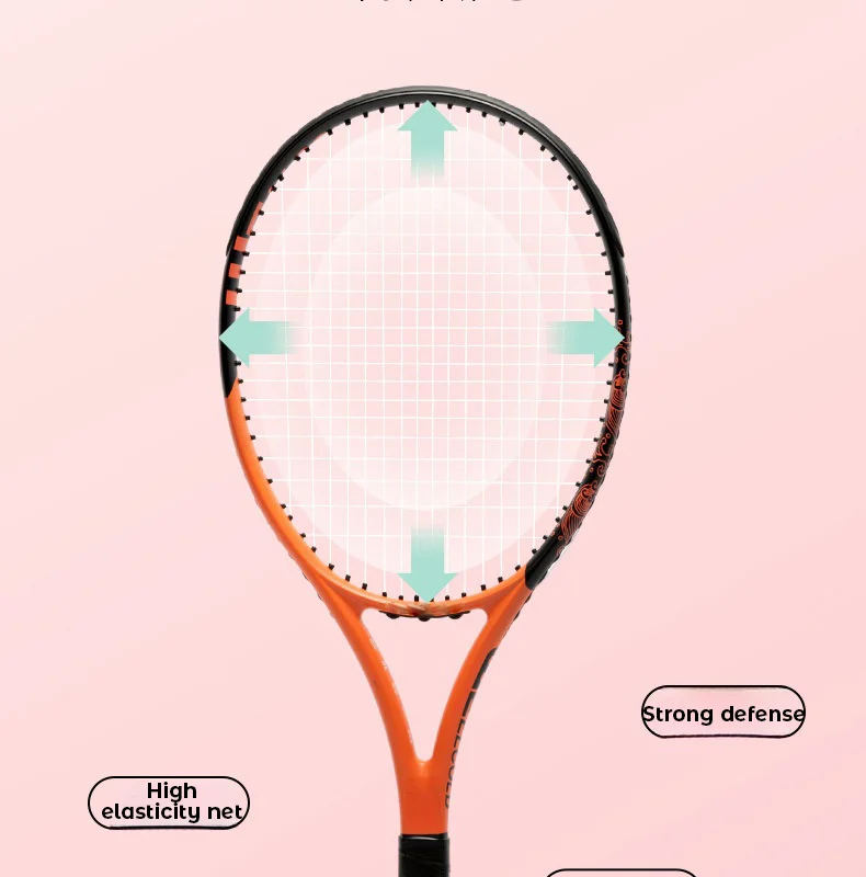 Tennis Racket for Adult Training Nylon Net Tennis Paddle With EVA Grip and Aluminum Frame details