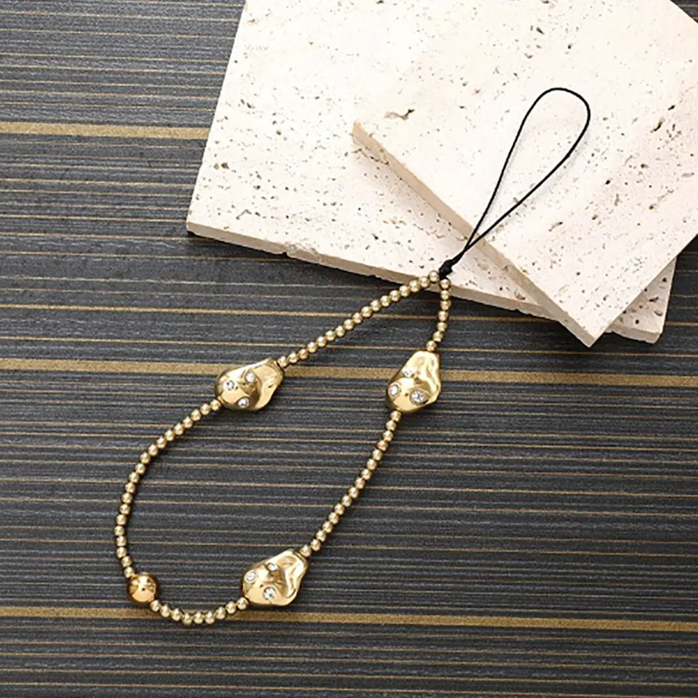 Special-Shaped Pearl Cell Accessories Customized Adjuster Rope Case Strap Mobile Chain Phone Lanyard SJS018 Laudtec details