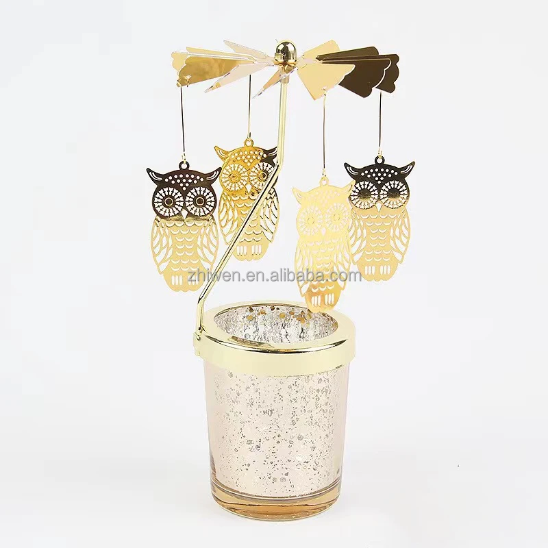 2024 Wholesale Christmas Candle Holder Carousel Soy Wax Rotating Candle ...