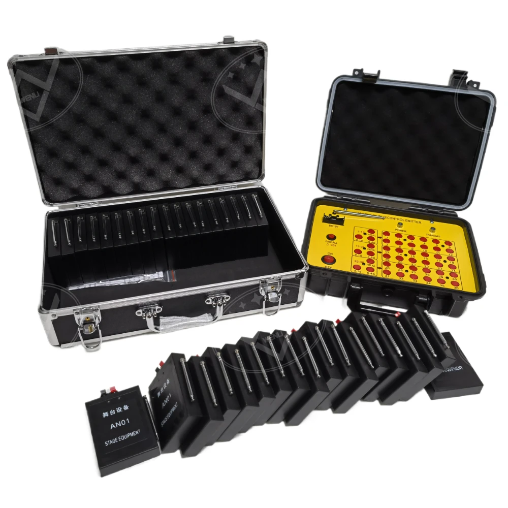 CE Passed Remote Control 36 Cue Professional Fireworks Firing System Salvo Sequential Fire Rechargeable Firing System