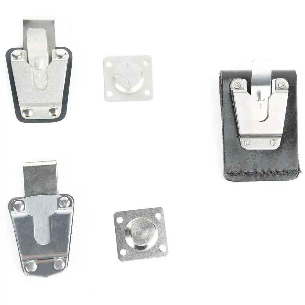 Heavy Duty Spring Metal Rotating Universal Holster Quad Lock Belt Clip