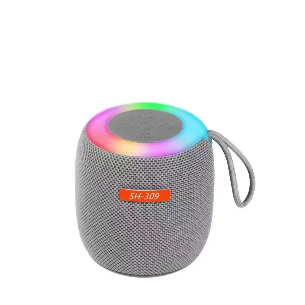 Hot selling outdoor sports 800mah battery rechargeable Hifi TF card wireless speaker music player  rgb light mini retro speaker