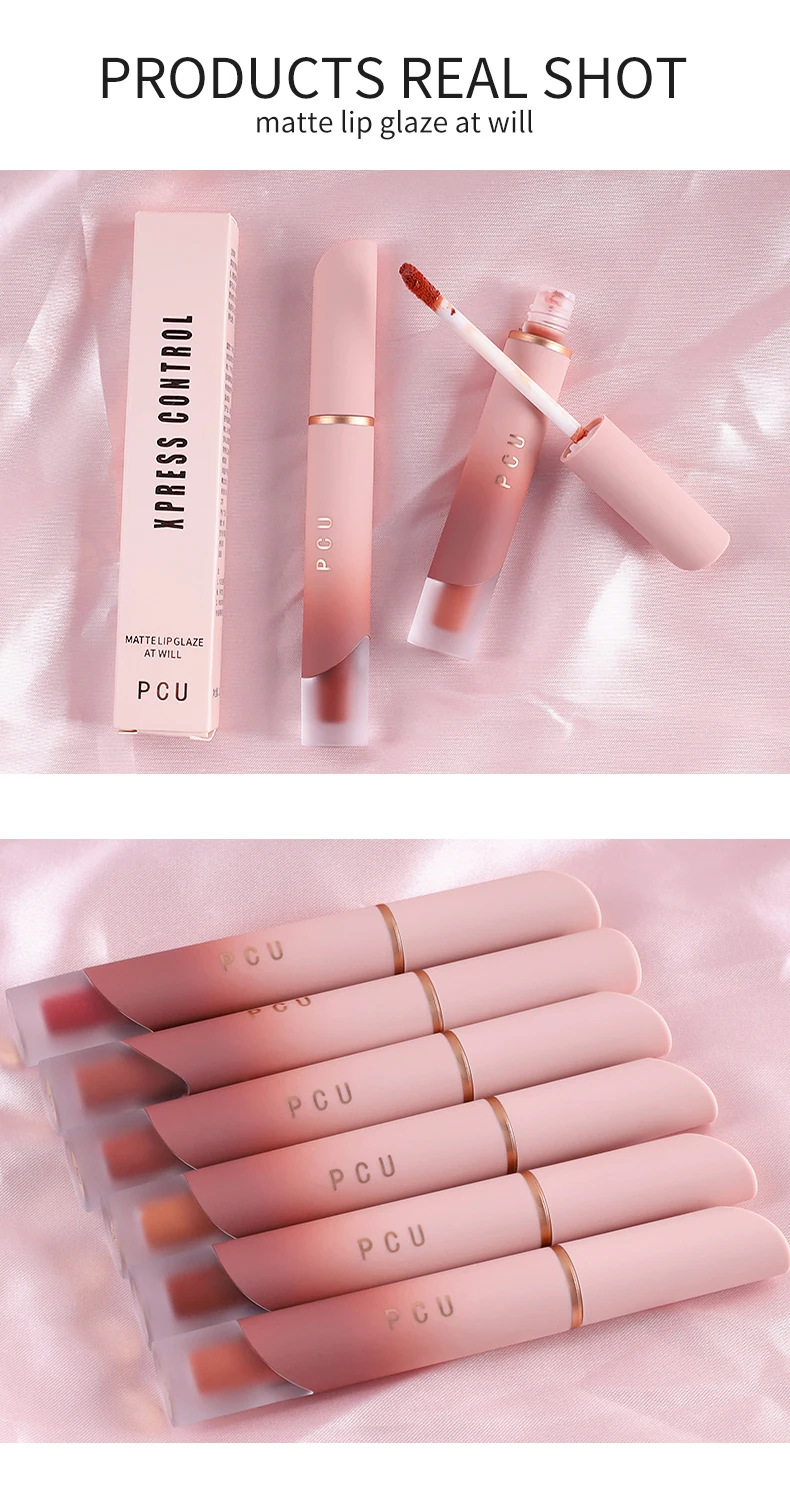 Waterproof Long Lasting Mini Pink Matte Makeup Wholesale Lip Gloss Set ...