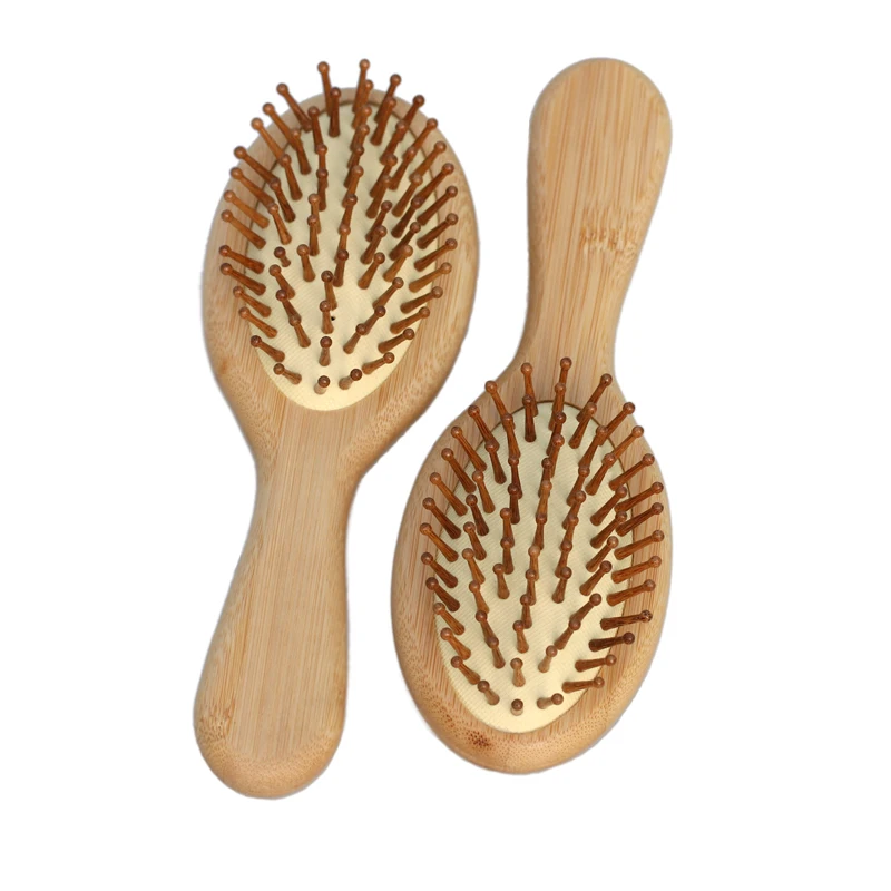 Ecofriendly Bamboo Wooden Paddle Air Cushion Hairbrush Detangling Hair