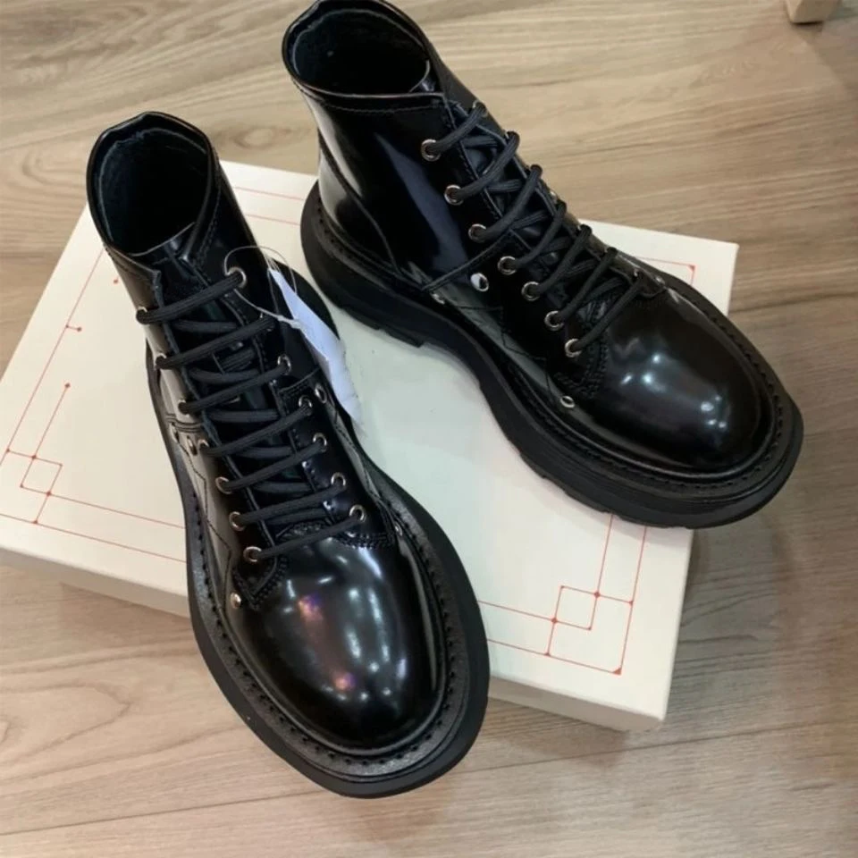 Mcqueens-zapatos De Plataforma De Diseñador De Lujo Para Mujer,Botas  Gruesas Con Suela Plana,Zapatos De Cuero Genuino,Envío Directo - Buy  Mcqueens Botas,Botas Zapatos De Mujer Zapatos,Las Mujeres Mcqueens Botas  Product on Alibaba.com