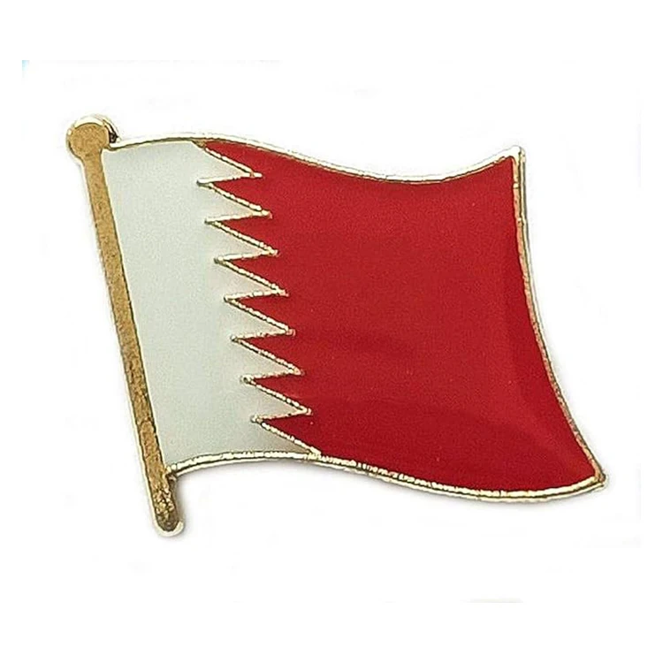 Custom Metal Pins Enamel Flags Pin Lapel Zinc Alloy Gold Australia Flags Badge for Souvenirs Qatar Flag Pin Brooch