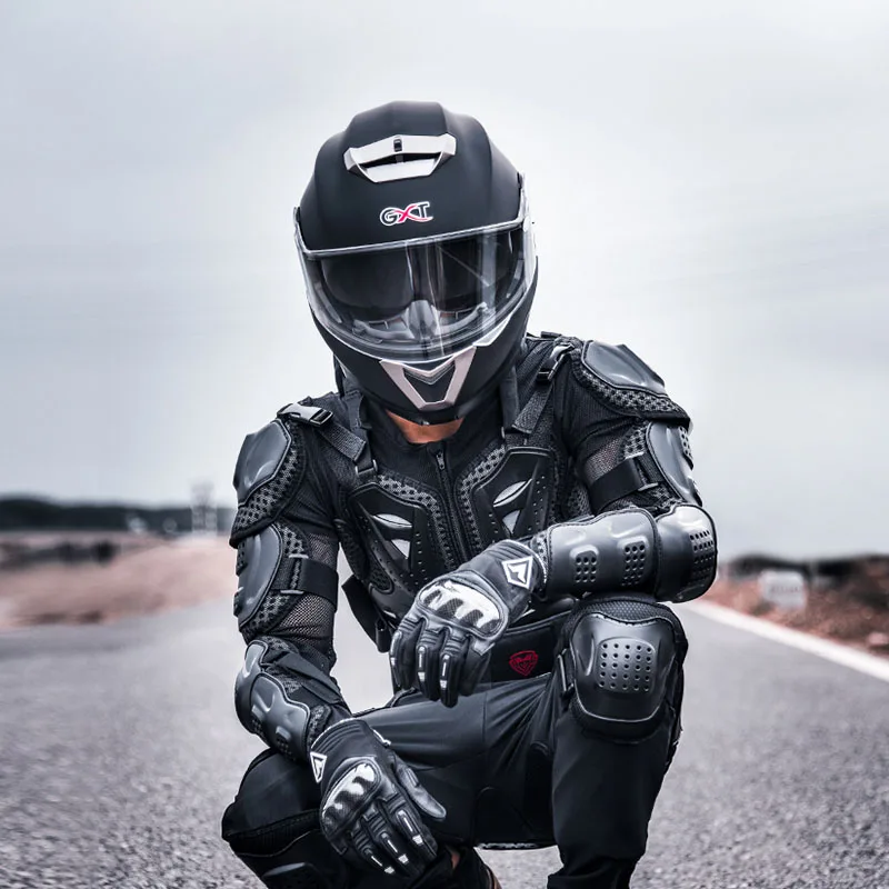 SULAITE Modern Style Motorcycle Armor Jacket and Pants Set for