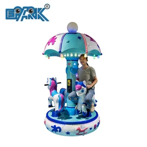 Indoor Entertainment Kid 3 Seats Kiddie Ride Airplane Carousel Mini Electric Merry Go Round Game Machine