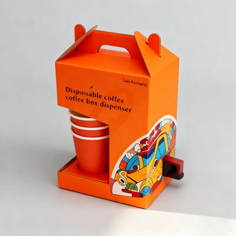 Esclusivo coffee shop con valvola a rubinetto, comoda confezione in scatola, birra, brandy e bevande in bottiglia, vino 3 L e 5 L, scatola di cartone