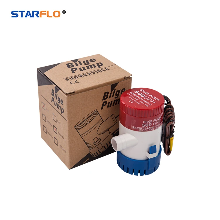 STARFLO Marine Boat Yacht Bilge Pump 12v Water Flow 12/24V 4m Water Pumps Rule Bilge Pump 1100gph