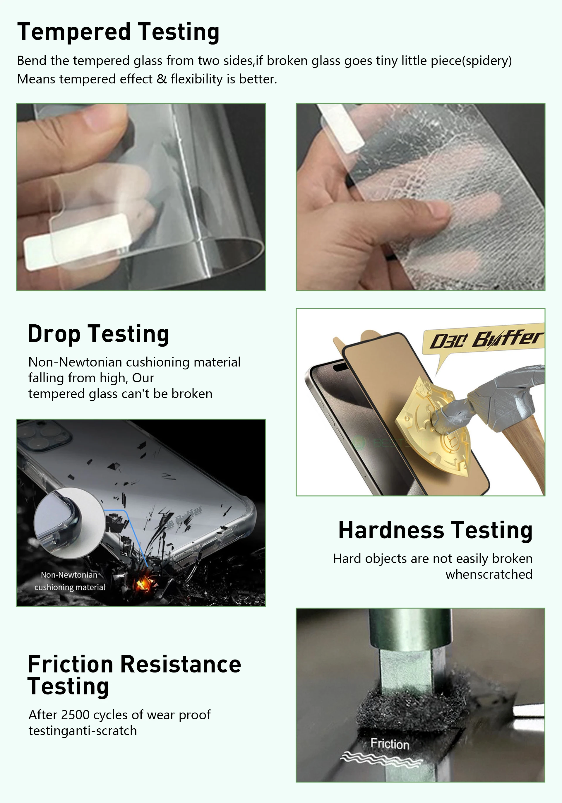 Grs Certification Eco Recyclable Green Concept High Protection 9h