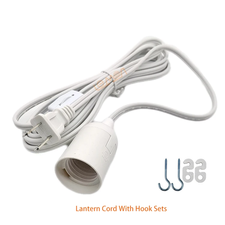 Extension Hanging Lantern Cord Pendant Light Lamp Cord Cable With On