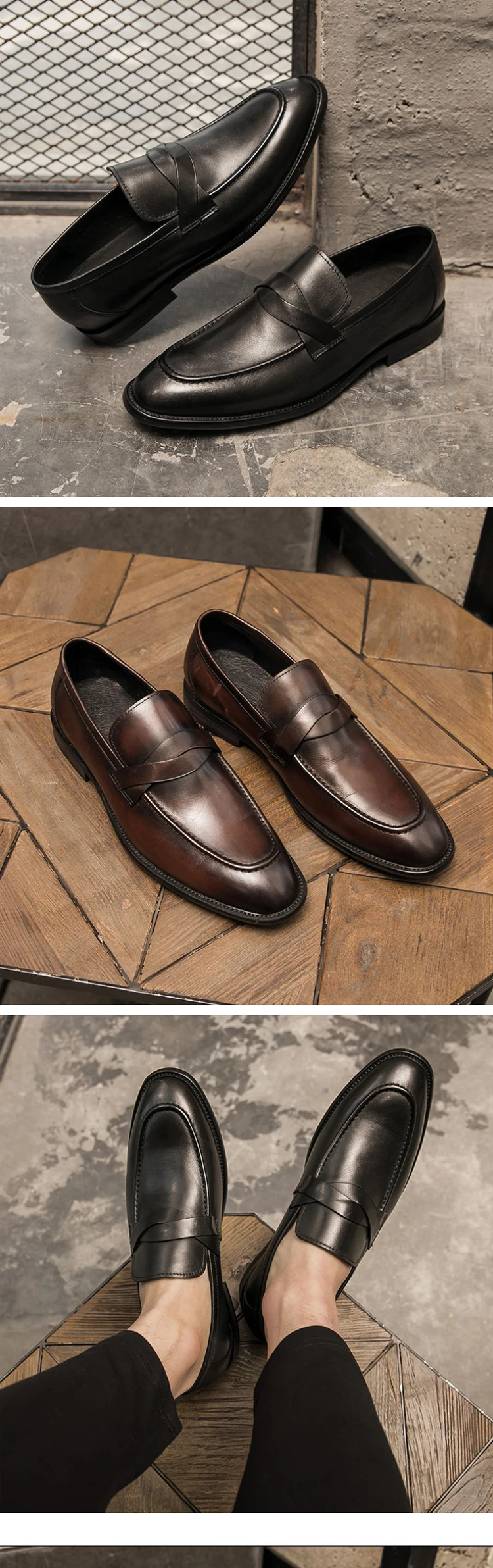 Men's Shoes Slip On Cushioned Sole Elastic Entry Non Slip Casual