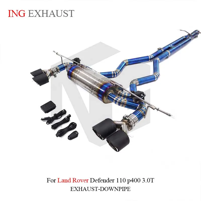 ING Titanium Alloy Exhaust System Performance Catback for Land Rover Defender 110 P400 3.0T Muffler With Valve Car Accessories