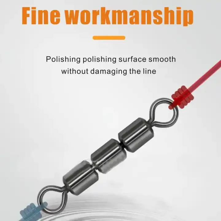 Double Solid Rolling Swivel Barrel Fishing Barrel Bearing Rolling ...