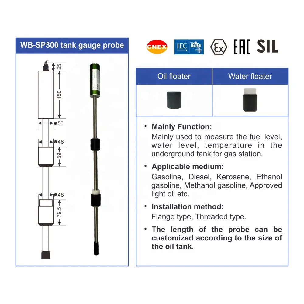 Fuel Station Automatic Measuring Ruler Tank Oil Level Sensor