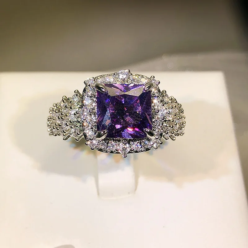 Shop High Quality Jewelry KYRA01602 - Shine Purple Zircon
