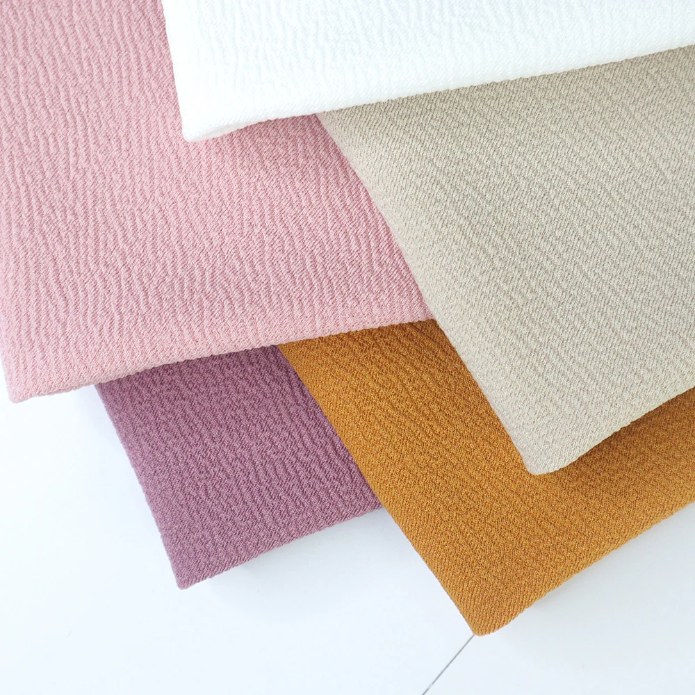 Custom Color Fabric Textile Raw Material Stretch Liverpool Bullet Jersey Knit Fabric Roll