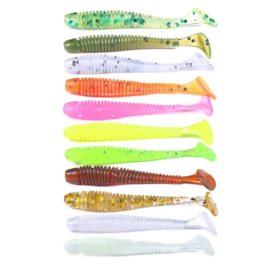 Hengjia Soft Floating Isca Fishing Lure Fly Silicone Bait Worms Shad Bass