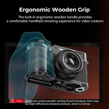 Smallrig X100VI / X100V Handgrip, Wooden L-Shape Grip for FUJIFILM X100VI / X100V Camera(Black) 4805 detail image