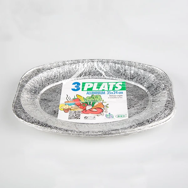 TIA TB80 Eco Small Elliptical Disc Friendly 1080ml  Aluminum Foil Bowl Shaped Bowl Proof Foil Bowl