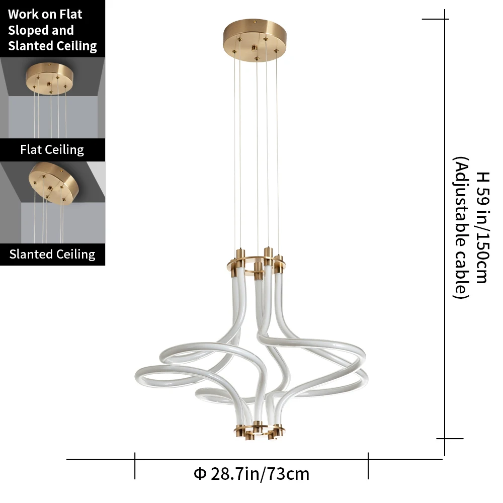 Простой современный дизайн подвесное освещение для отеля золотые светодиодные люстры в стиле арт-деко подвесной светильник