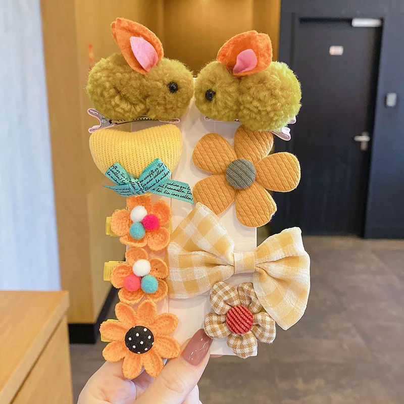 Осенне-зимние милые заколки для волос Лидер продаж корейские детские маленьких принцесс девочек аксессуары