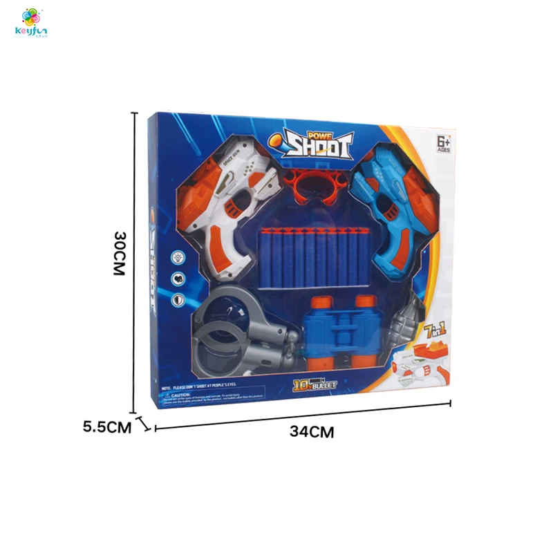 Soft EVA Bullet Blaster Gun Set with Darts Shooting Game Foam Toy Guns for Boys Kids Gifts