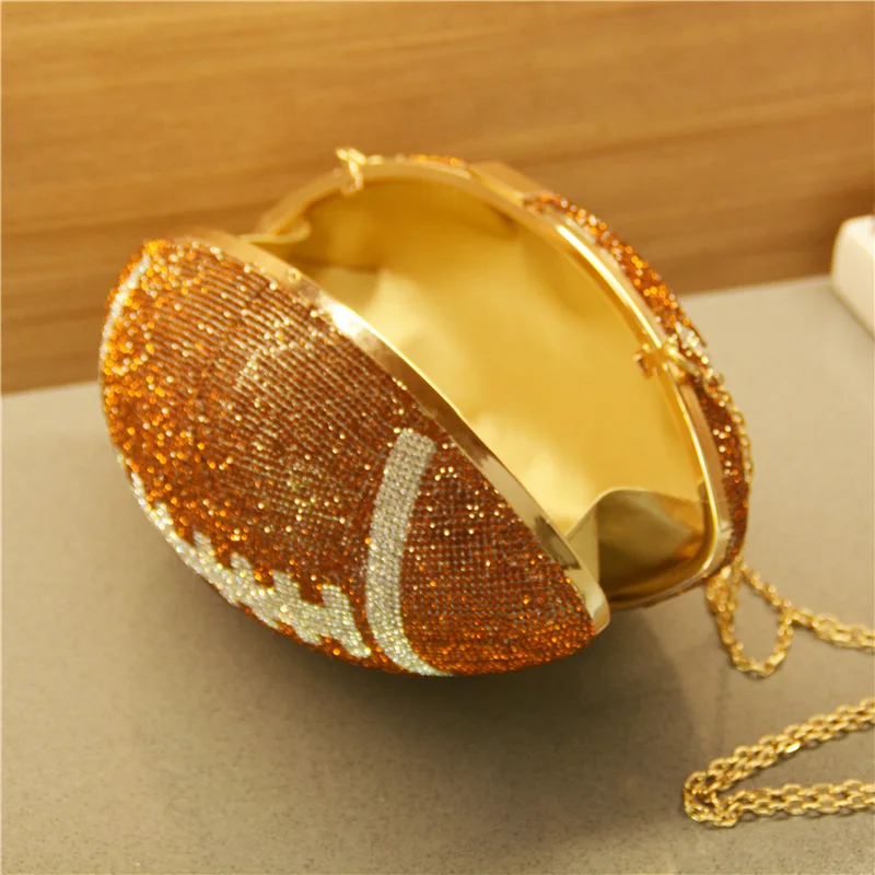 Swarovski outlet football clutch