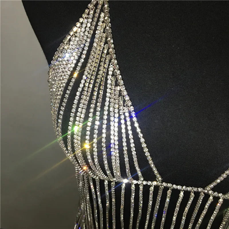 Shihan Rhinestone Bra Set Jewelry Lingerie Sets Diamond Body Harness ...