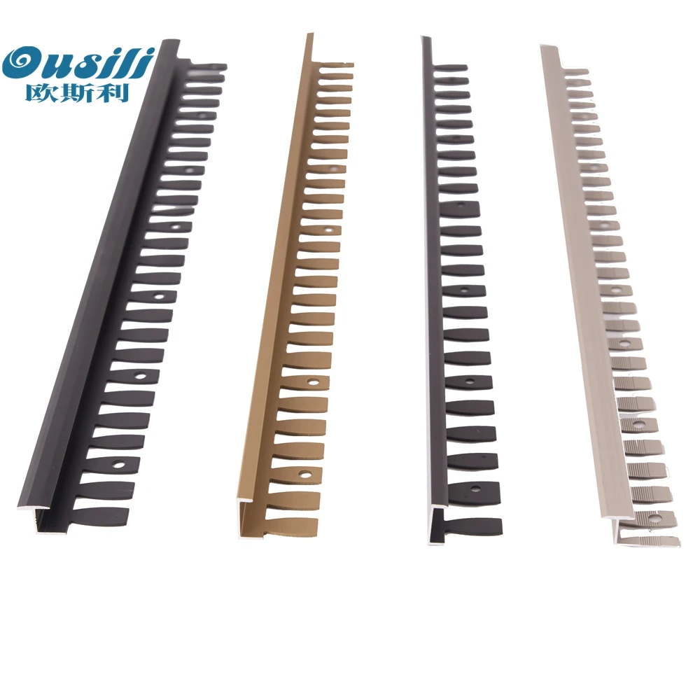 Tiling Trims for Wall  Interior Cutting Floor Accessories Black Aluminum Profile Balcony Thin Tiles Tiling Trims